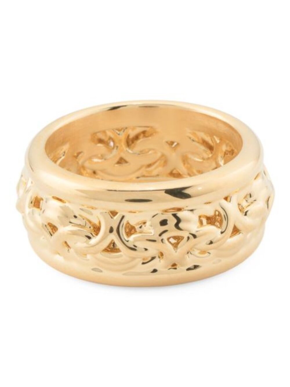MILOR GOLD Made In Italy 14kt Gold Byzantine Band Ring - Picture 1 of 3